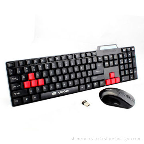 Wireless keyboard and mouse combo, 10m working distance, mini nano receiver
